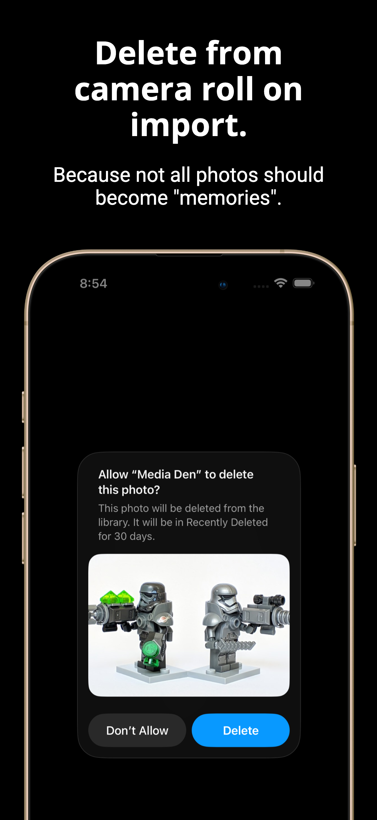 Delete from camera roll on import
